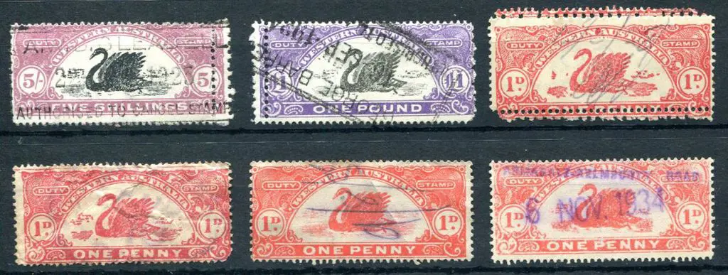 1906/35 used group consisting of 5/- black & ... Image 1++