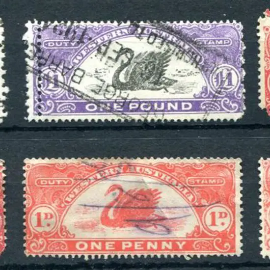 1906/35 used group consisting of 5/- black & ...
