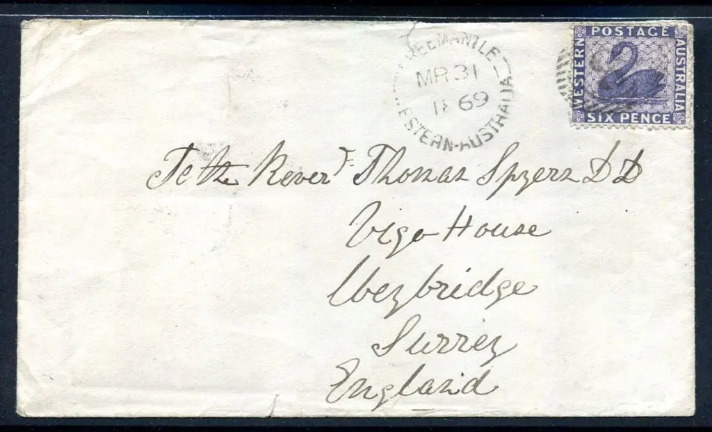 1869 (31st Mar) Proving cover for 15 bar "8" ... Image 1++