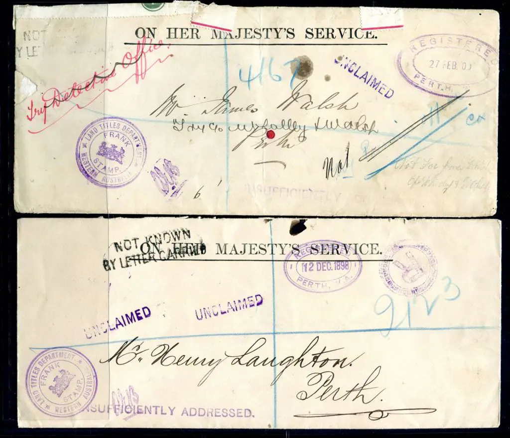 1898 (12th Dec) & 1900 (27th Feb) Registered OHMS ... Image 1++
