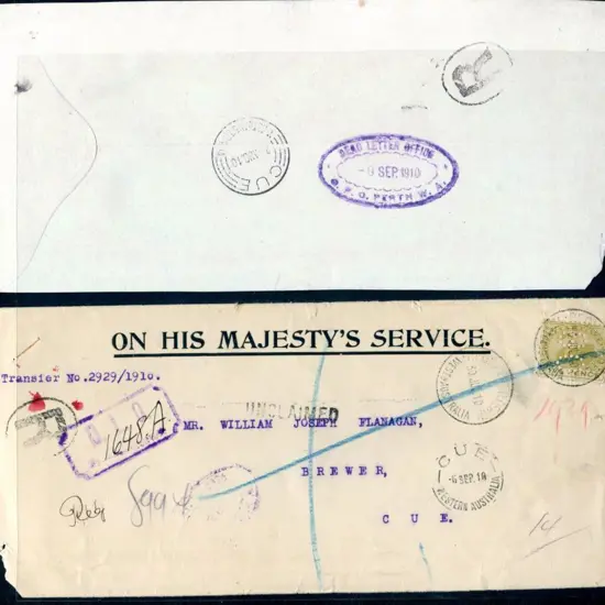 1910 (30th July) Registered & Unclaimed Office of ...