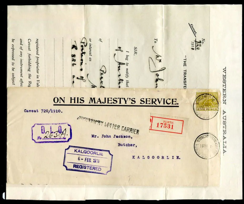 1910 (11th August) Registered, Unclaimed & ... Image 1++