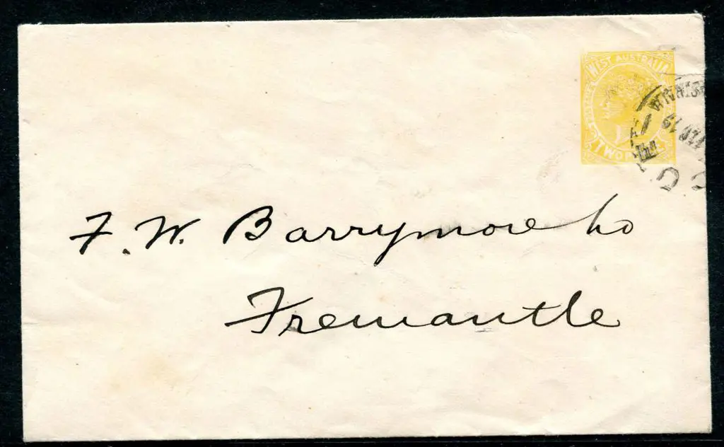 1908 2d chrome-yellow QV Pre-stamped Stationery ... Image 1++