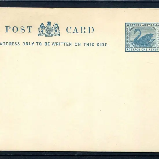 1909 1d Paris blue swan Postcard (PC 17). Only ...