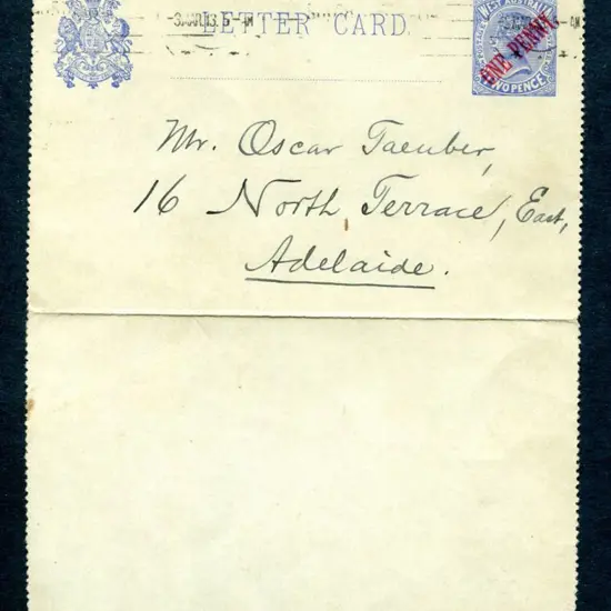 1912 "ONE PENNY" surcharge in red on 2d ...