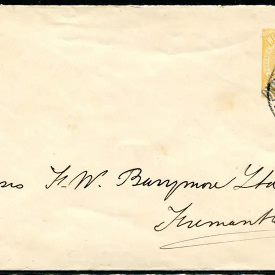 1912 "ONE PENNY." surcharge in blue-green ink on ...