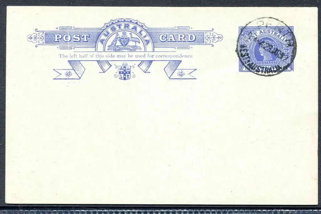 1912 1½d blue on green stock Postcard UPU issue ... Image 1++