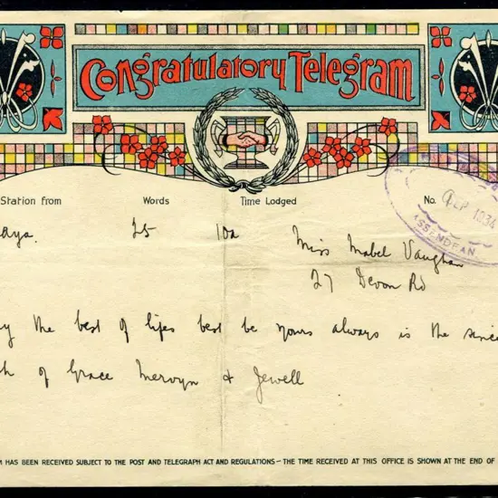 Bassendean Post & Telegraph Office ORS type 3 oval ...