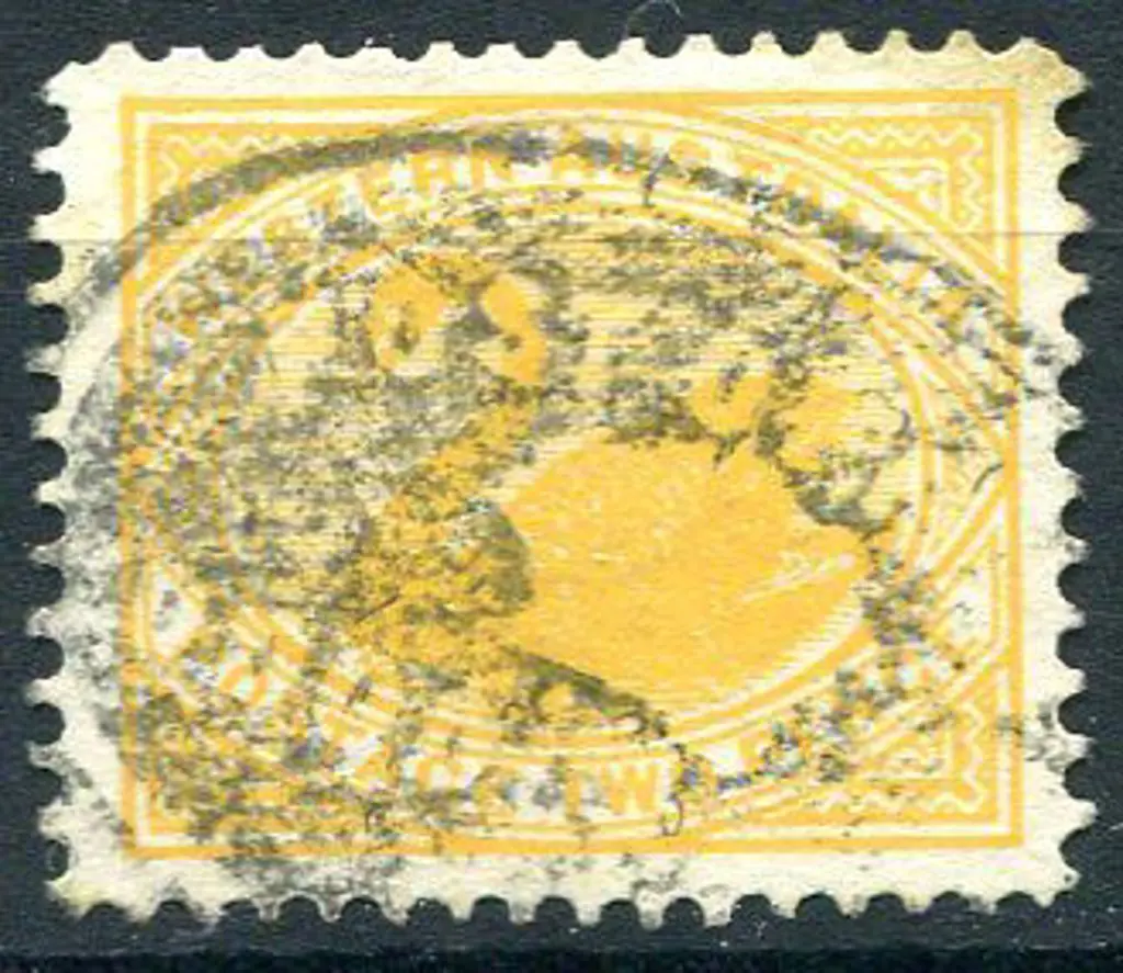Doodlakine Post Office 80% seal on 2d yellow swan ... Image 1++