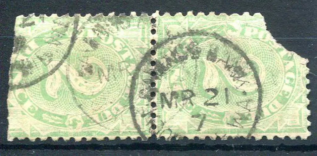 Kookynie Savings Bank Sbii on pair 2d Postage Dues ... Image 1++