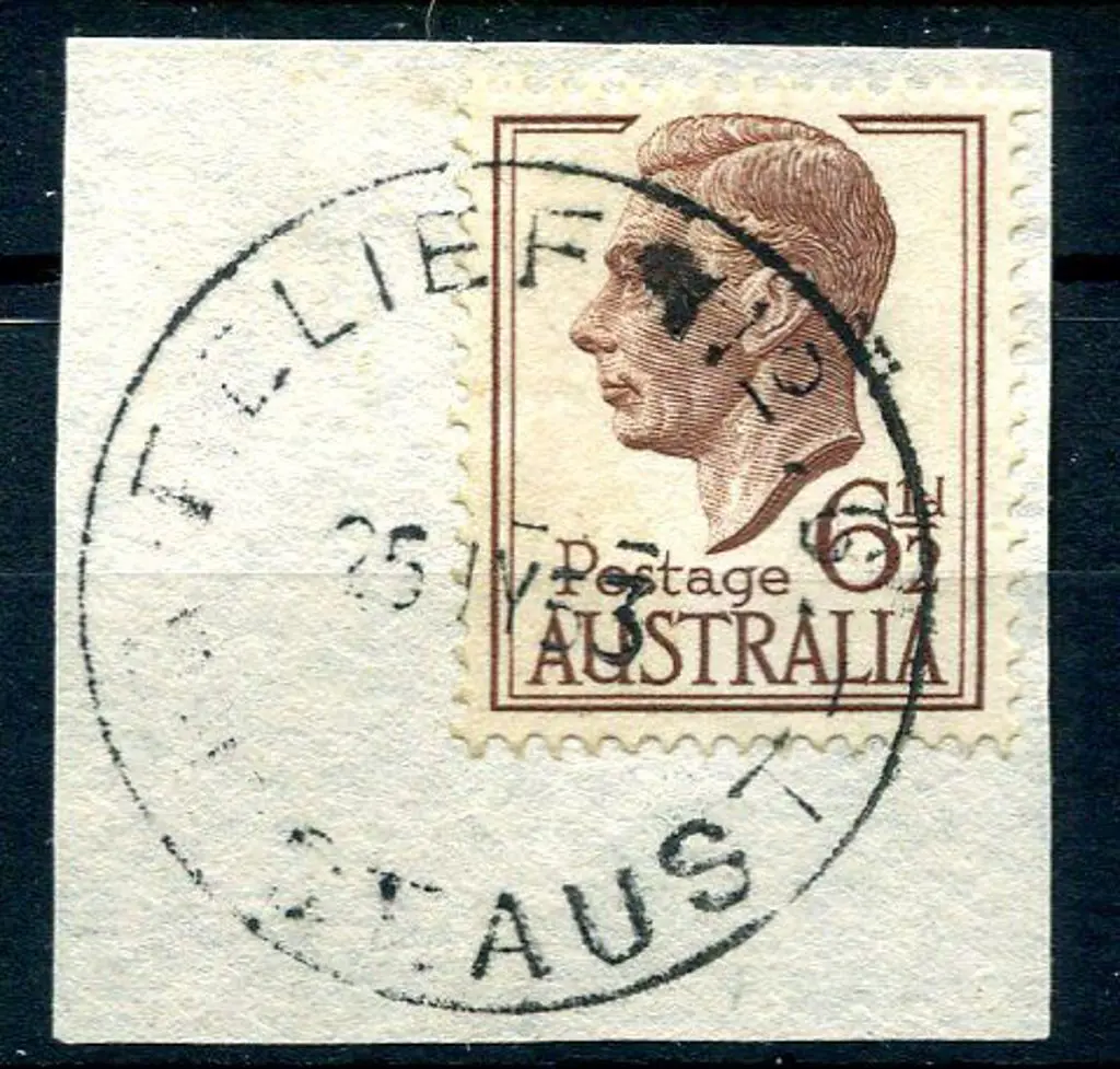 Kooline - Relief No.6 on 6½ brown KGVI for 25 JY ... Image 1++