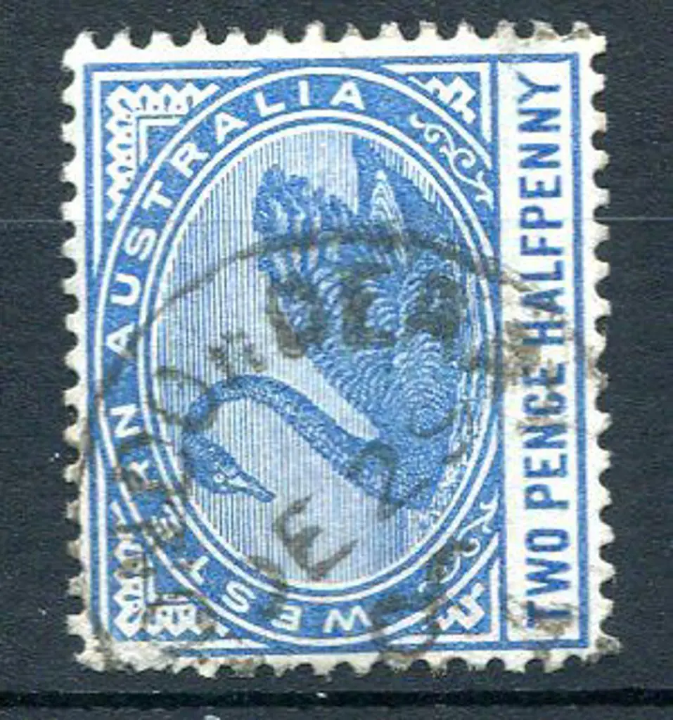 Londonderry 3b-b Part strike on 2½d blue swan ... Image 1++
