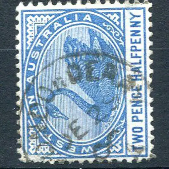 Londonderry 3b-b Part strike on 2½d blue swan ...