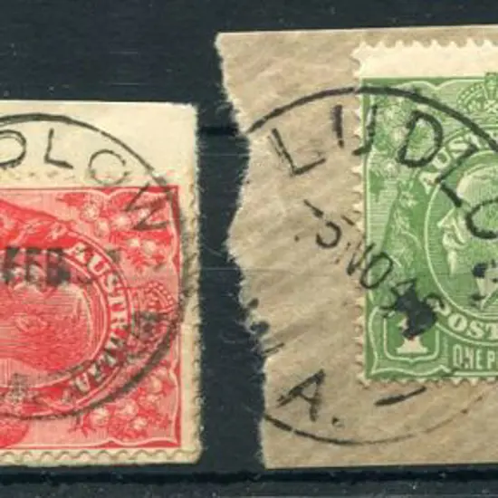 Ludlow Four different cancels with CDS 1 on piece ...