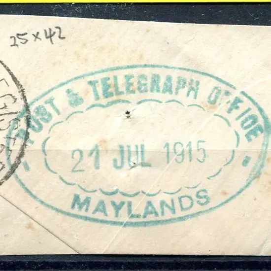 Maylands Post & Telegraph Office ORS4 in green ink ...