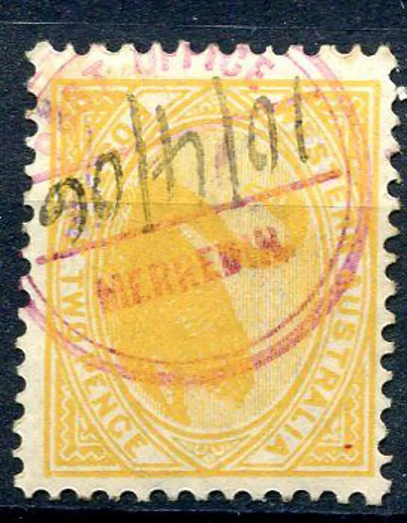Merredin Circular office stamp in red ink on 2d ... Image 1++