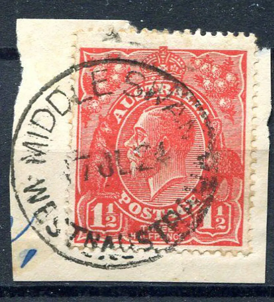Middle Swan D27 Clear & complete strike on 1½d red ... Image 1++