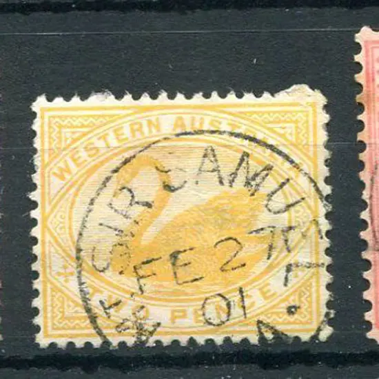 Mt Sir Samuel Three fine 3b strikes on 1d red swan ...