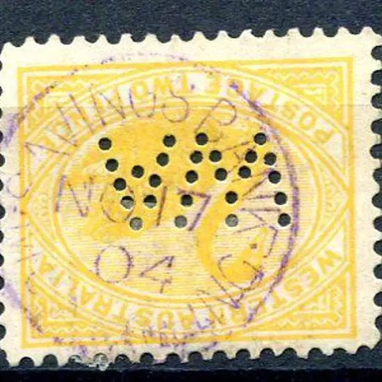 Mundaring Savings Bank Sbi in violet ink on 2d ...