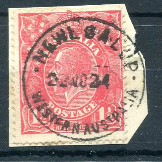 Newlgalup A26 Complete strike on 1½d red KGV on ...