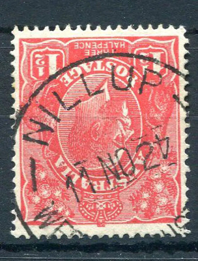 Nillup A30 Clear & fine strike on 1d red KGV with ... Image 1++
