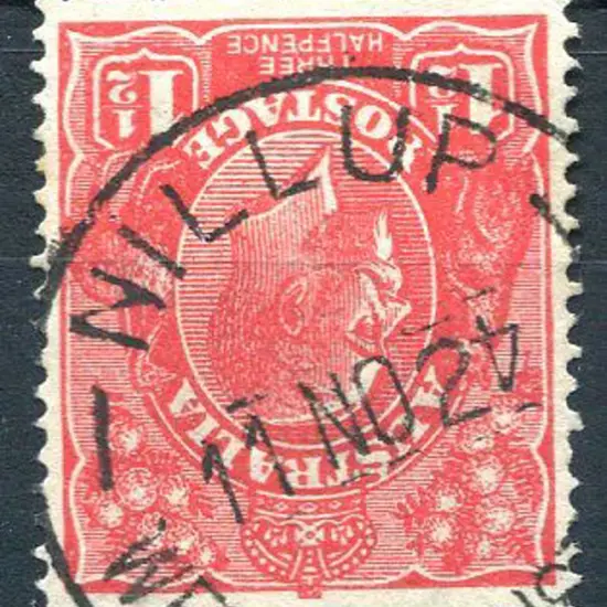 Nillup A30 Clear & fine strike on 1d red KGV with ...