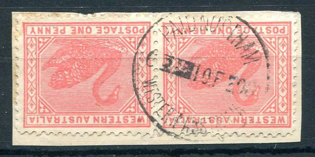 Northam Paid PD A25 on 1d red swans pair for 10 ... Image 1++