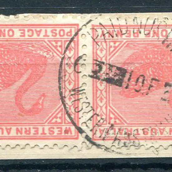 Northam Paid PD A25 on 1d red swans pair for 10 ...