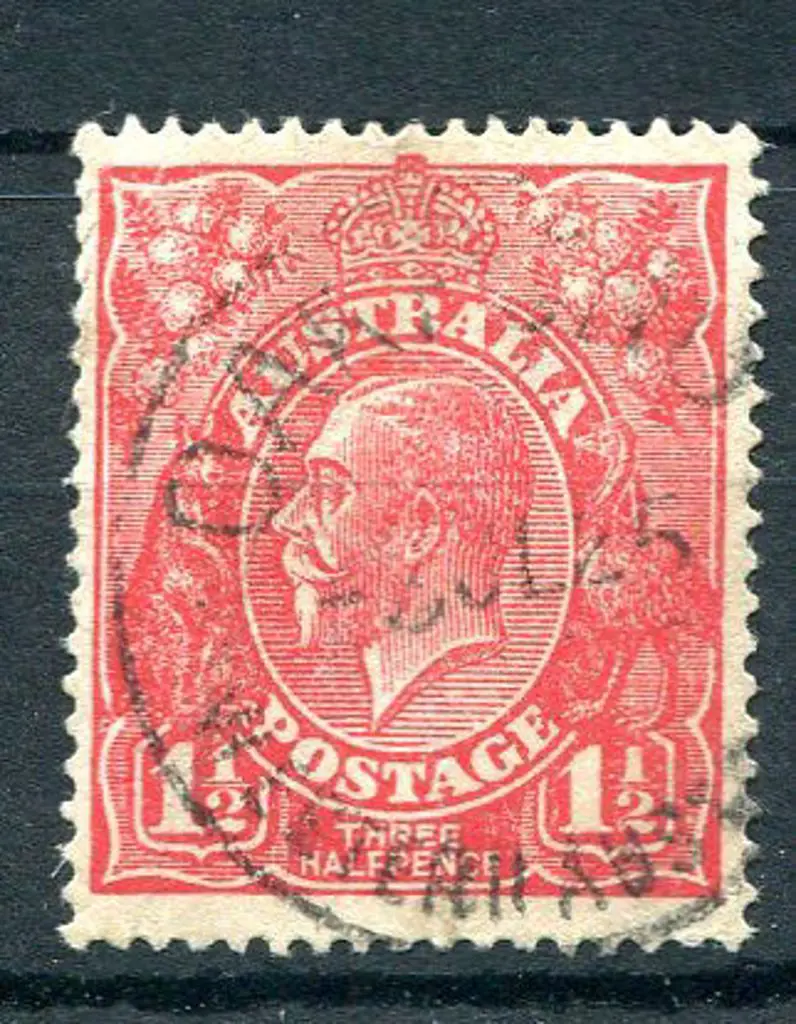 Nungarra A26T on 1d red swans pair on piece dated ... Image 1++