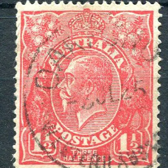Nungarra A26T on 1d red swans pair on piece dated ...