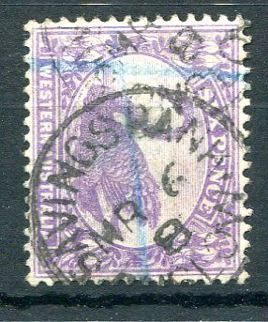 Onslow Savings Bank Sbi on 6d violet swan for MA 6 ... Image 1++