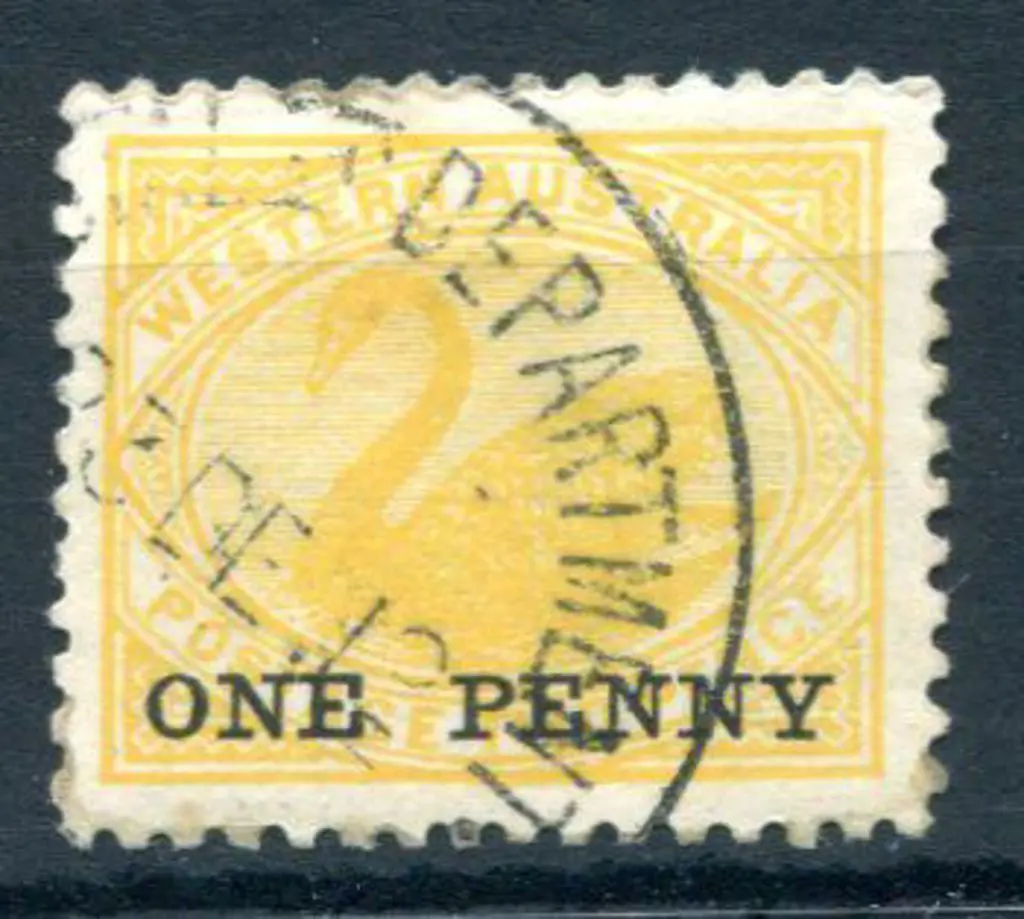 Postal F Department Relief strike on "ONE PENNY" ... Image 1++