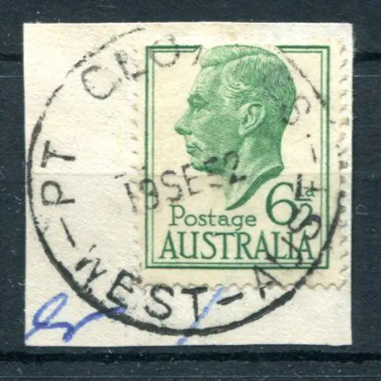 Pt Cloates E30 on 6½d green KGVI on piece for 19 ...