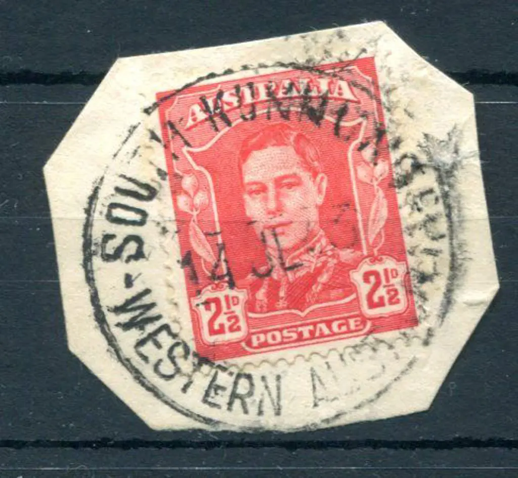 South Kununoppin A30 Complete strike on 2½d red ... Image 1++