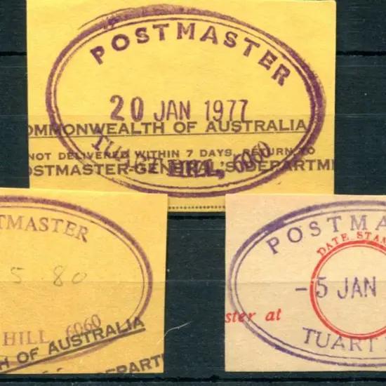Tuart Hill 6060 Postmaster ORS1 Three different ...