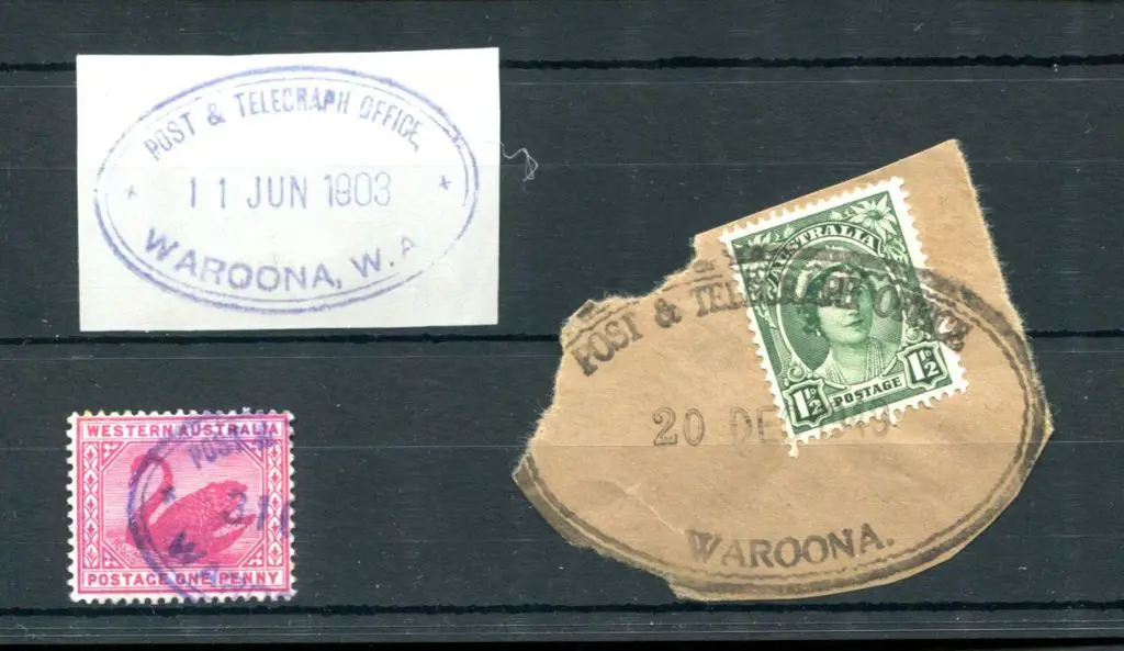 Waroona Post & Telegraph Office ORS1. Two types, ... Image 1++