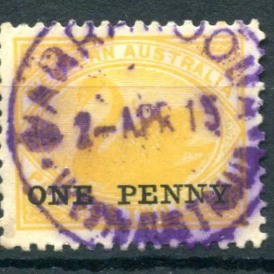 Warrawoona D27 90% strike in violet ink on "ONE ...