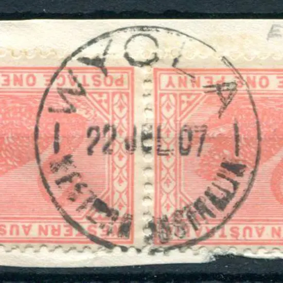 Wyola A25 Superb complete strike on 1d red swans ...