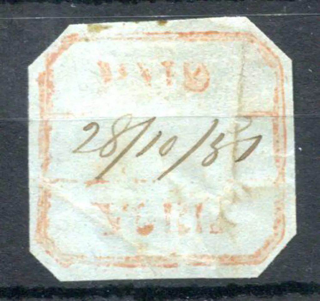 York Paid PA Pd2 on small piece in red ink dated ... Image 1++