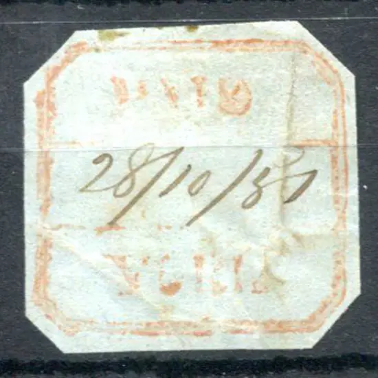 York Paid PA Pd2 on small piece in red ink dated ...