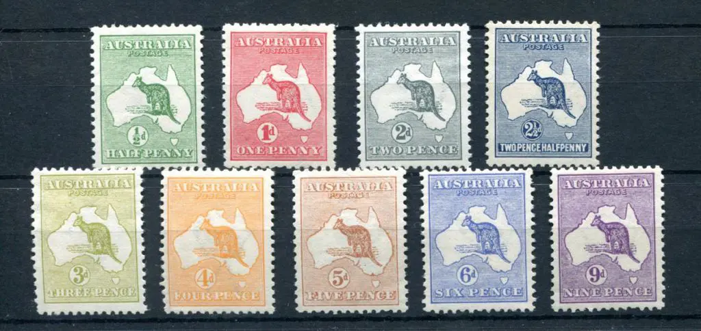 ½d to 9d group, latter with light horiz crease ... Image 1++