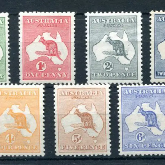 ½d to 9d group, latter with light horiz crease ...