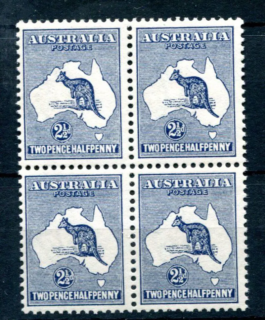 2½d indigo block of 4. Superb MUH & well centred. ... Image 1++