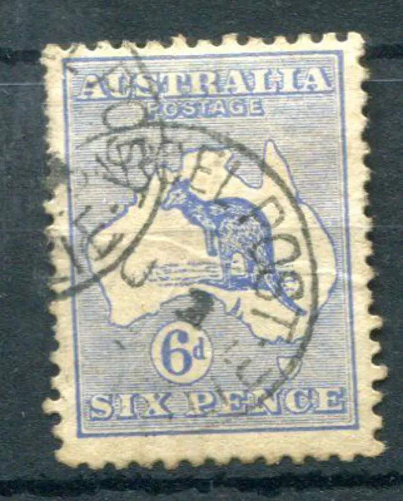 6d blue with inverted wmk. Good used with neat ... Image 1++