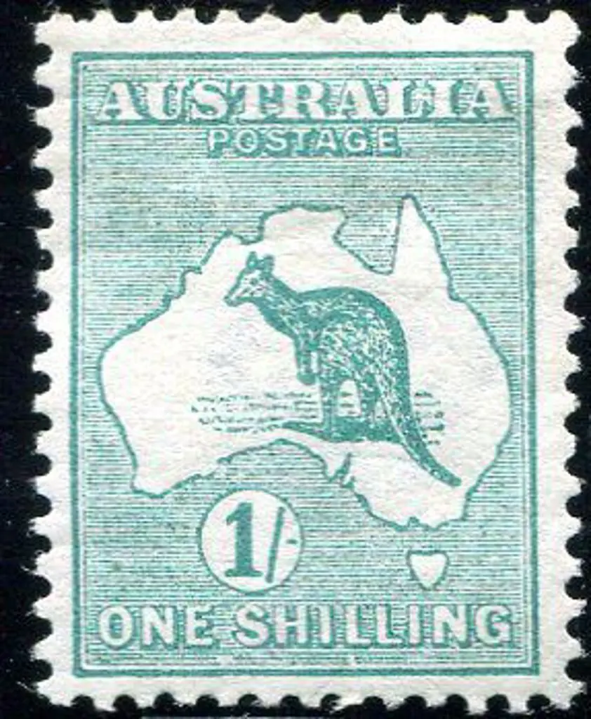 1/- green aniline with shading flaws under the "E" ... Image 1++