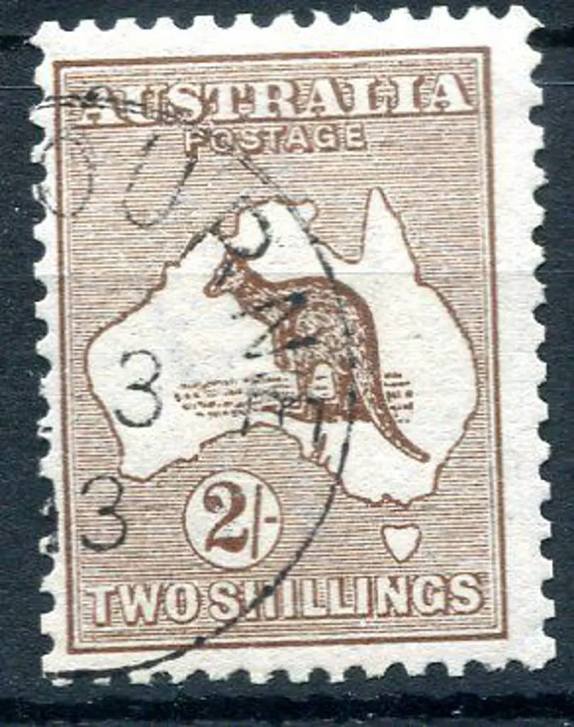 2/- brown CTO with "DE 3/13" Melbourne cds. ... Image 1++