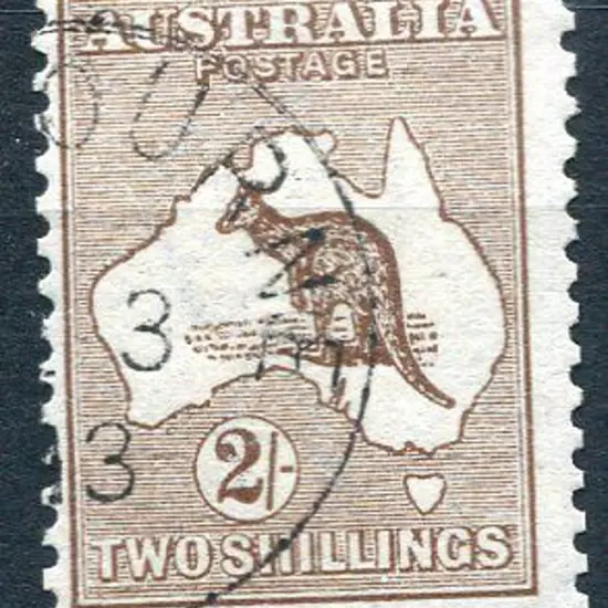 2/- brown CTO with "DE 3/13" Melbourne cds. ...