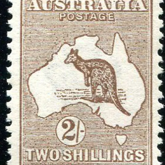 2/- dark brown. MVLH, centred slightly high. SG ...