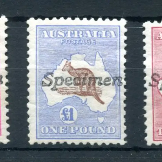 10/- grey & pink, £1 red brown & blue & £2 black & ...