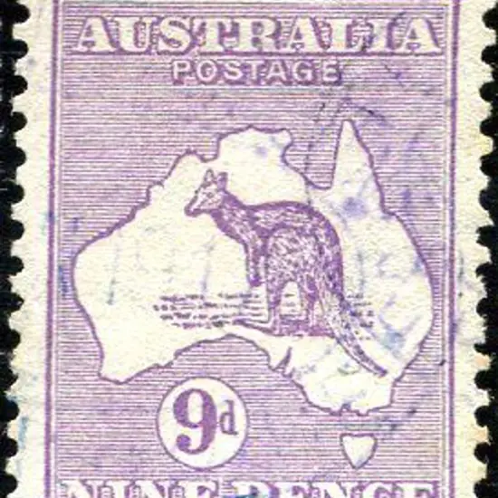 9d violet with inverted wmk. Fine used by light ...